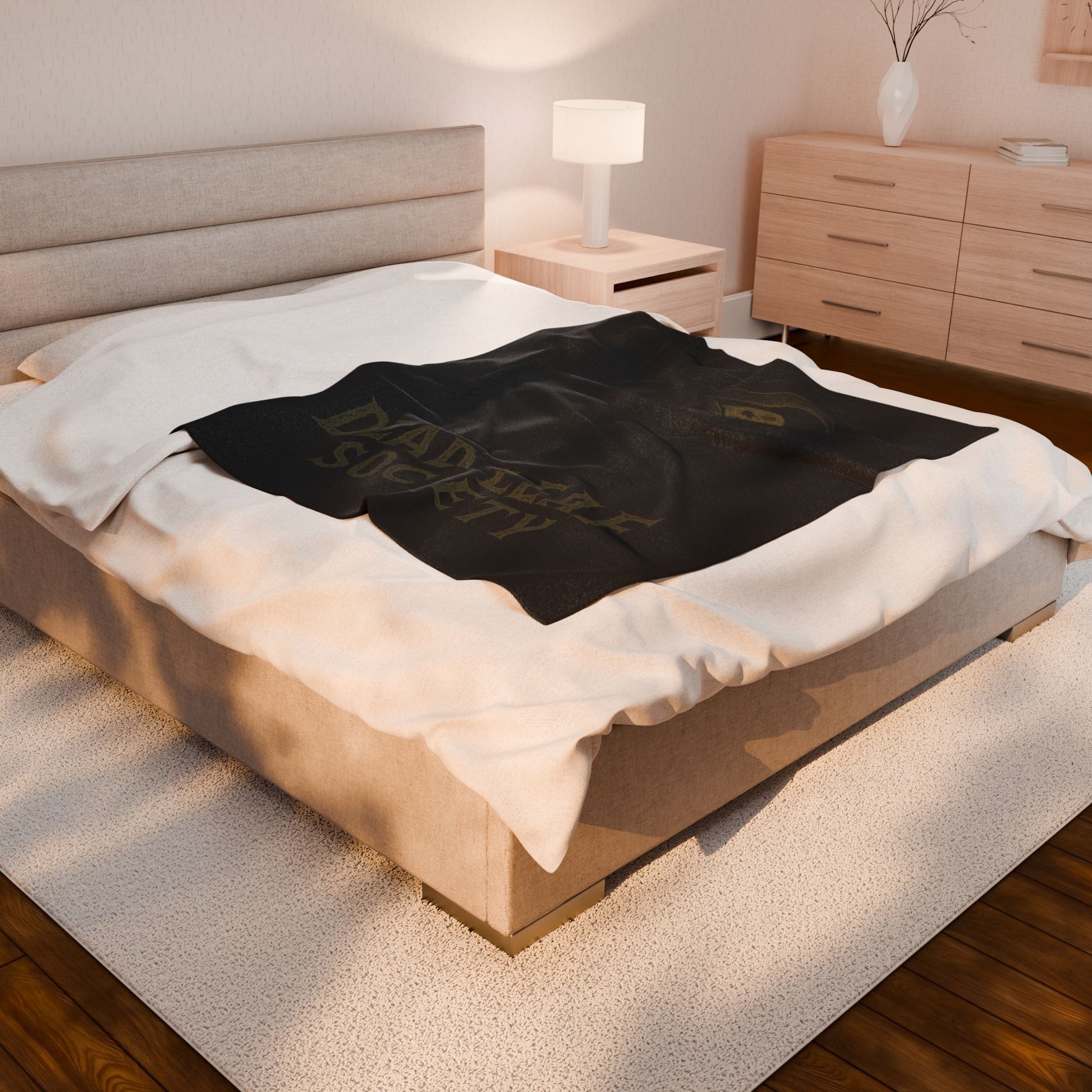 Cozy Velveteen Blanket -Dead Leaf Society.