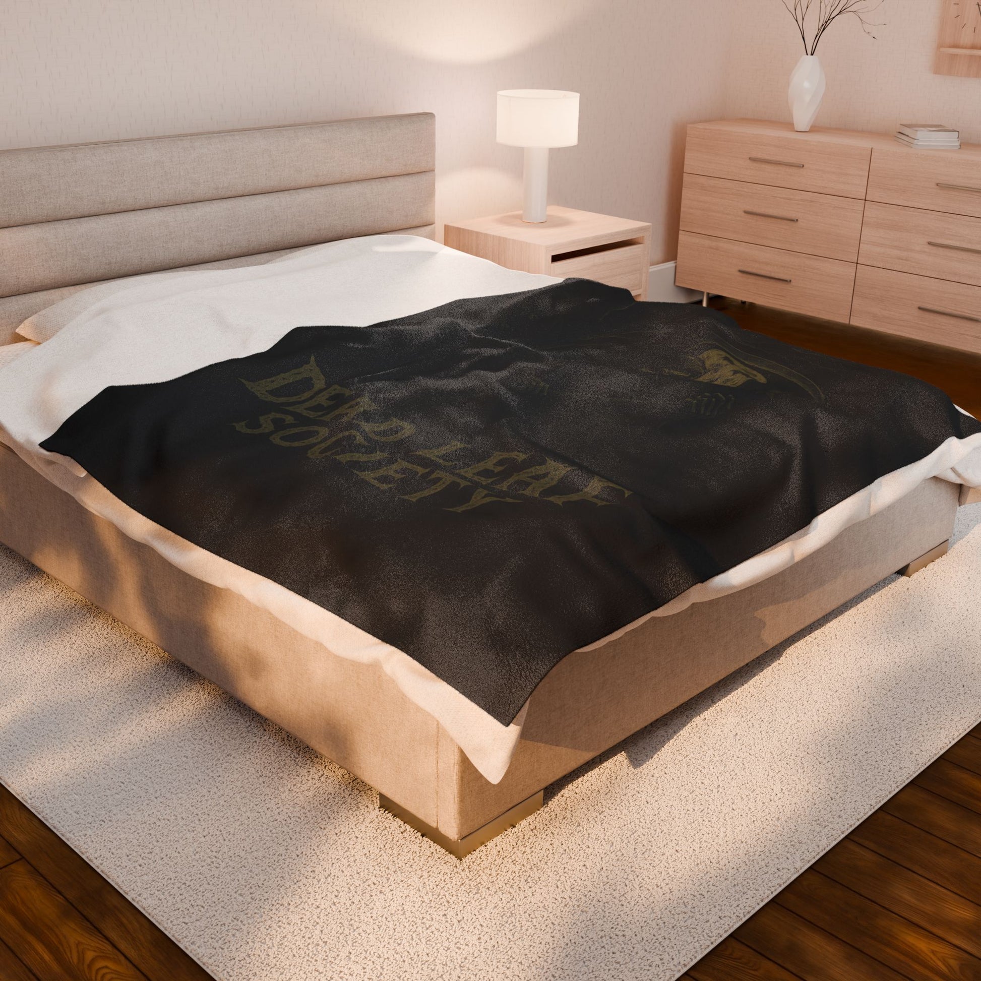 Cozy Velveteen Blanket -Dead Leaf Society.