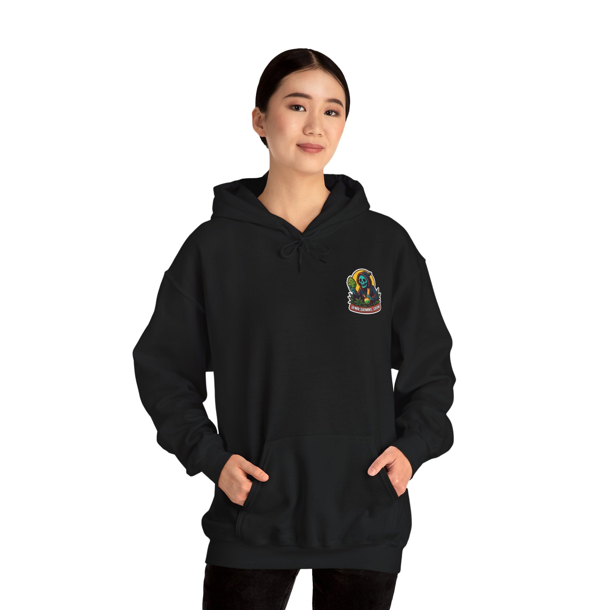 Mr. Grimm's Autoflower Genetics - Unisex Heavy Blend™ Hooded Sweatshirt - Black